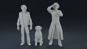 Back to the Future Doc Marty Einstein 3D Print 1:18 1:24 includes 2 MALL SIGNS - Picture 1 of 2