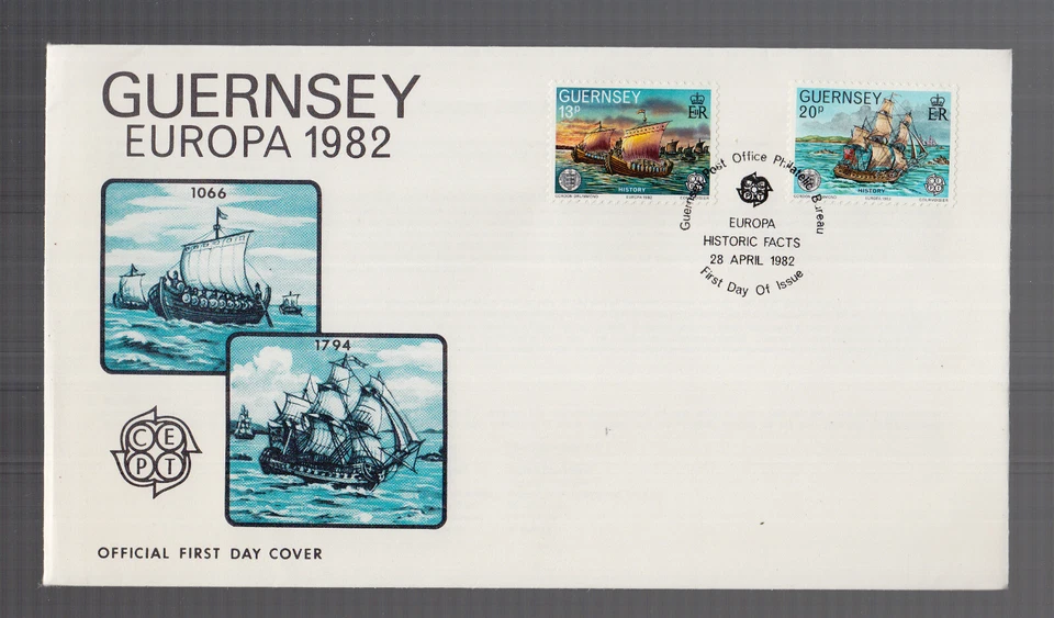 Europe Cept Gibraltar 1982 beautiful FDC  sailing ships  Historic Facts - Image 1 of 1