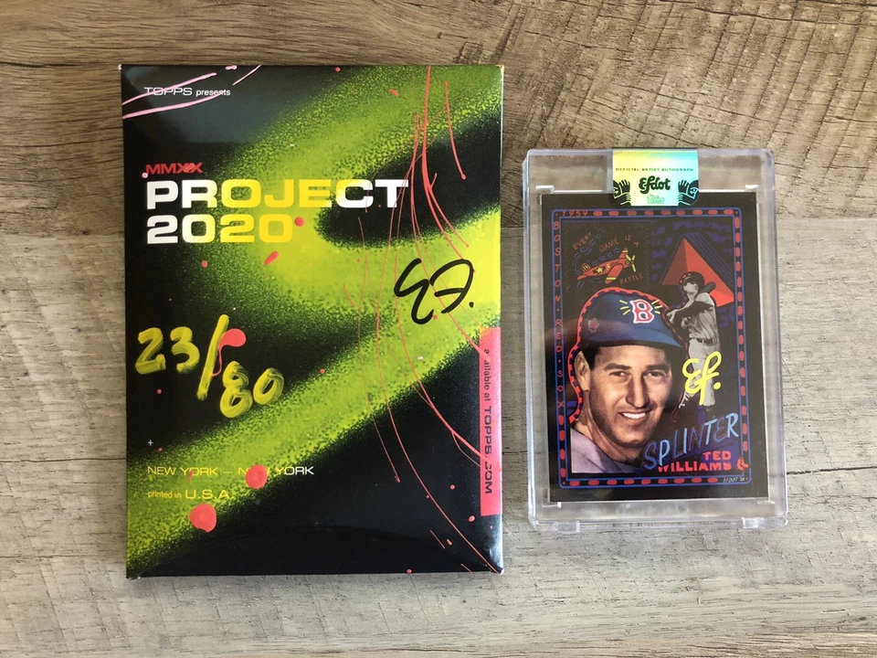 Topps Project 2020 Ted Williams Efdot Artist Autographed Signed Card 74 Auto /80 - Image 1 of 4