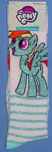 My Little Pony Rainbow Dash Child Knee High Socks Multi Colored Glitter Pony-NWT - Picture 1 of 5