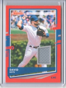 2020 Donruss Materials Red #25 David Bote 81/99 Jersey - Flat S/H