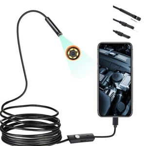 Mini Endoscope Borescope Adjustable 6 Camera Waterproof Endoscope Soft Wire LED - Picture 1 of 8