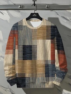 Mens Top Sweatshirt Long Sleeve Men's Comfy Pullover BIG 4XL - Picture 1 of 6