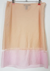 DKNY Peach & Pink Sheer Skirt UK 10