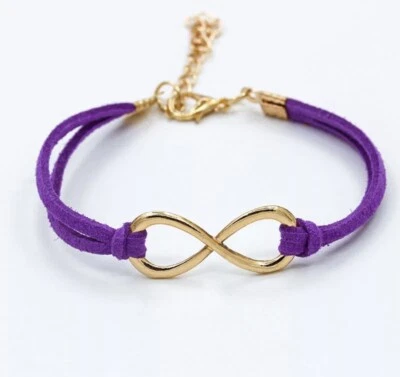Pulsera boho de moda con dije de gamuza infinita para mujer. Nuevo Envío Gratis. Foto 1 de 4