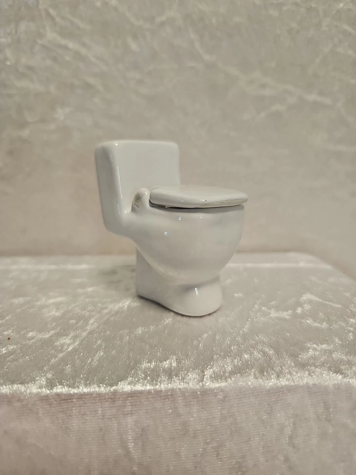 Casa de muñecas inodoro nueva tapa de trabajo podría ser para Barbie talla 01 Foto 1 de 4