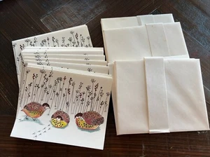Kristin Elliott Note Cards Quails Print 25 Cards 23 Envelopes Rare - Picture 1 of 5