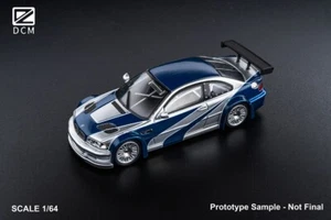 (Pre-order)DCM 1:64 M3  E46 Need for Speed Livery SilverBlue Model Car - Picture 1 of 5
