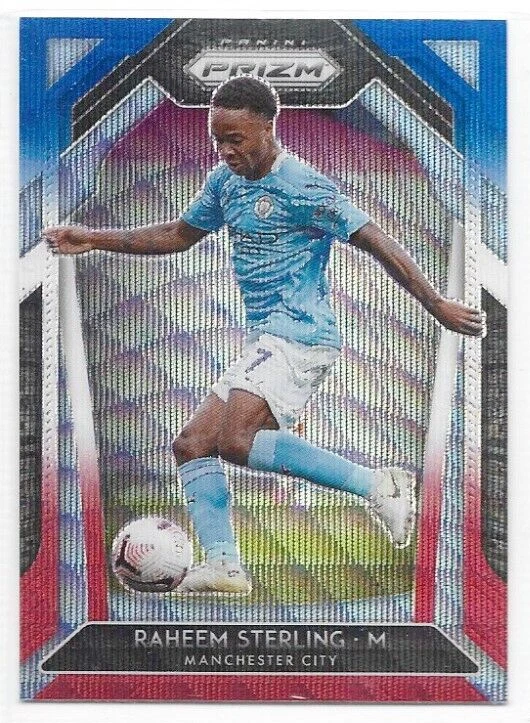 Raheem Sterling City 2020-21 Panini Prizm Premier League Red/White/Blue #102 - Image 1 of 1