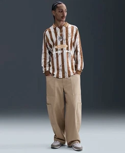 Nike INC Air LS Victory Soccer Jersey Light Brown Striped IB9007-281 Men Sz L - Picture 1 of 9