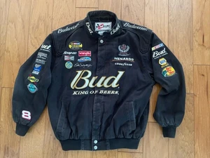 Vintage Chase Authentics Budweiser Racing Jacket Dale Earnhardt Jr #8 Sz M Black - Picture 1 of 10