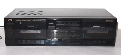 JVC Vintage Dual Cassette Deck TD-W220J w/ Autoreverse Dolby B&C - Serviced - Image 1 of 4