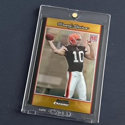 2007 Bowman Chrome - Brady Quinn #BC57 Gold Refractor /50 (RC) - Image 1 of 3