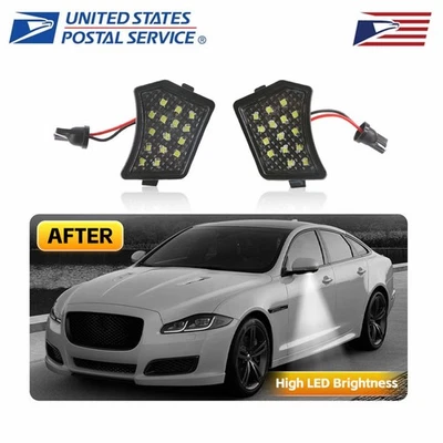 2pcs For Jaguar XJ-Type 2010-2019 XF 2019-2021 Under Side Mirror Puddle Lights - Изображение 1 из 4