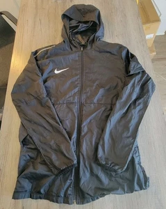 Chaqueta de lluvia Nike Park 18 cremallera completa cortavientos con capucha para mujer talla grande negra - Imagen 1 de 6