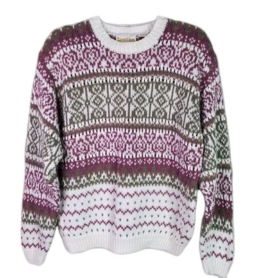 Suéter Jantzen De Colección Años 80 Para Mujer Talla Grande Fair Isle Tejido Abuela Abuela Abuela Foto 1 de 4