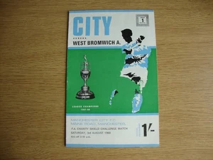 Manchester City v West Bromwich Albion 1968 AMB - FA Charity Shield - Excelente - Imagen 1 de 4