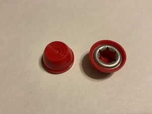 Pair (2) Radio Flyer Red Hub Axle Cap 3/8” Bicycle Tricycle Bike Trike - Picture 1 of 5