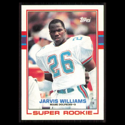 Jarvis Williams Rookie #291 1989 Topps Miami Dolphins Football Card NFL NM - Image 1 of 3
