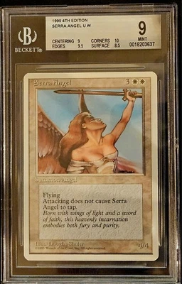 1995 Magic The Gathering MTG Serra Angel ~ Fourth Edition  BGS 9 MINT - Image 1 of 2