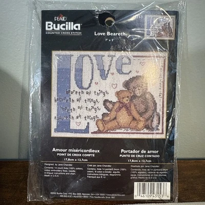 Kit de ositos de peluche Bucilla Love Beareth punto de cruz 43153, 7" x 5" Foto 1 de 4