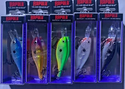 Rapala GSR-7 GSR-5 Choose Glass Shad Rap NEW Fedex 2 Day Read