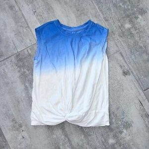 Z BY ZELLA GIRL Kids' Twist Front Tie Dye Tank Top Blue Serenity Size M (8/10) - Picture 1 of 5