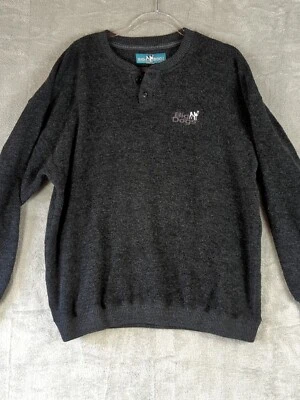 Sudadera vintage Big Dogs para hombre ¿extra grande? Henley casual jaspeado negro Foto 1 de 4