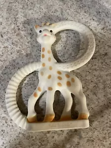 Vulli Sophie La Girafe Giraffe Natural Rubber Teether Ring Disinfected - Picture 1 of 2