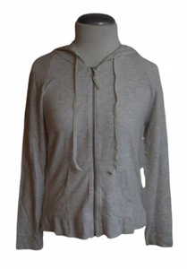 Victorias Secret Angel Wing Silver Rhinestone Full Zip Hoodie Gray Size M A2 - Picture 1 of 5