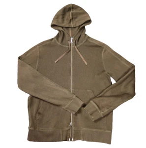 Sudadera con Capucha Banana Republic Algodón Cremallera Completa Tejido Ligero Distress Manga Larga Marrón M - Imagen 1 de 24