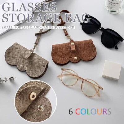 PU Leather Glasses Case Soft Sunglasses Storage Bag Portable Eyeglasses Pouch AU - image 1 of 4