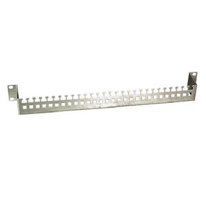 19" 1HE Kabelabfangschiene Tiefe 60mm Metall verzinkt für Netzwerkschränke - Bild 1 von 1
