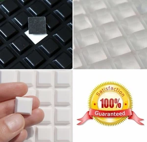Large & Small 3M RUBBER FEET selfadhesive SQUARE RUBBER FEET Clear, Black, White - Picture 1 of 22