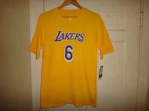 Youth 8-20 LeBron James Los Angeles Lakers Name and Number T-Shirt - Gold - Picture 1 of 2
