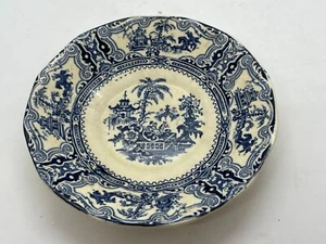 6" Adams Kyber Blue White Pattern Deep Saucer/Shallow Bowl England - Picture 1 of 5
