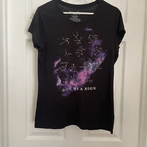 Wound Up Astrological Signs T Shirt XXL Black Crewneck Short Sleeves Galaxy - Picture 1 of 4