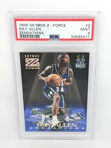 1996-97 Skybox Z-Force Zensations #2 Ray Allen PSA 9 Rookie Bucks HOF - Picture 1 of 2