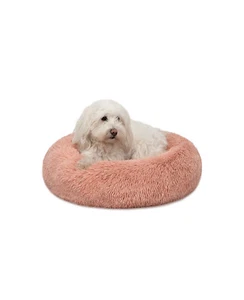 lionto Cama perros redonda cojín gatos sofá para perros donut (M) 50 cm Ø rosa - Imagen 1 de 6