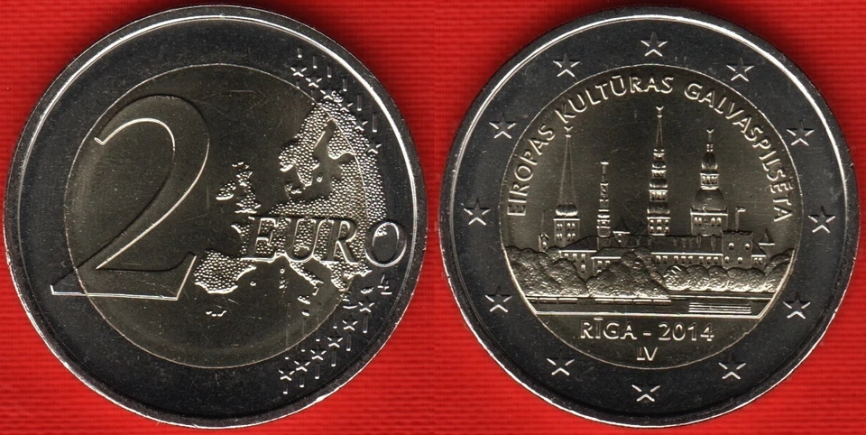 Latvia 2 euro 2014 "Riga - European Capital of Culture" BiMetallic UNC - Image 1 of 1