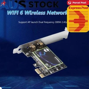 WiFi 6 Bluetooth-Compatible 5.2 PCI-E Adapter PC Dual Band 2.4G+5G Card Kit AU - Picture 1 of 7