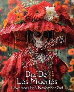 Day of the Dead Dia De Los Muertos Print 16 X20 Signed by The Artist Navarro - Picture 1 of 2