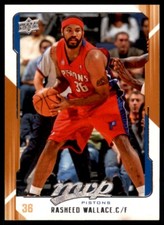 2008-09 Upper Deck MVP Rasheed Wallace Detroit Pistons #45