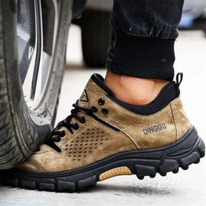 Men's Male Industrial Work Safety Soft Pump Breathable Comfort Shoes Sneakers - Picture 1 of 12