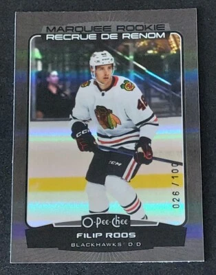 2022-23 O-Pee-Chee Filip Roos Rainbow Black Marquee Rookies Card #581. 26/100 - Image 1 of 3