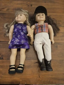 American Girl Pleasant Company Kirsten And Samantha Doll With Outfits And Shoes - Picture 1 of 17