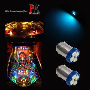 10x 6.3V #44 #47 #1847 BA9S 4 SMD LED Pinball Machine Light Bulb Ice Blue P3 - Picture 1 of 5