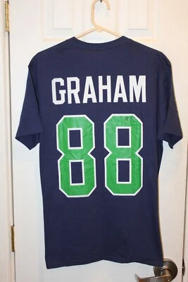 blue Seattle Seahawks Jimmy Graham (88) jersey t-shirt (NWT) - adult large / L Foto 1 de 4