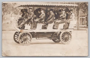 RPPC Denver CO Colorado - Tour Bus - Touring Denver - Real Photo Postcard c1907 - Picture 1 of 2