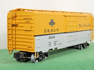WEAVER RIO GRANDE SILBERGELB 40ft PS-1 SD BOX CAR #60250 O SCALE 3-R Neu in OVP - Bild 1 von 15
